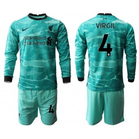 Liverpool Virgil van Dijk 4 Kind Uittenue 2020-21 L/S